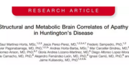 科研-亨廷顿舞蹈病患者淡漠情绪和脑结构、代谢变化的相关性研究